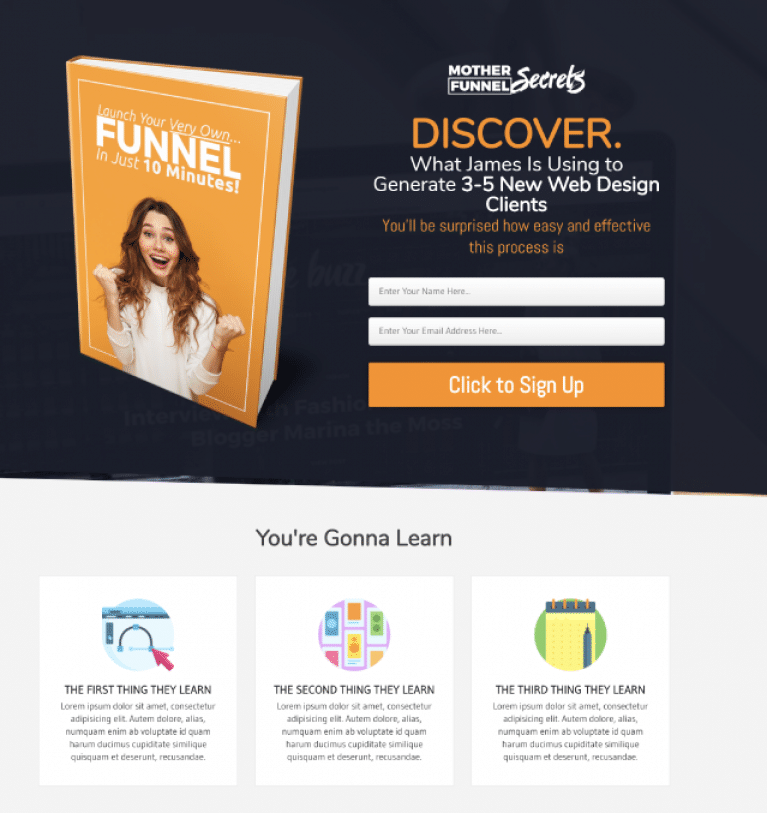 Squeeze Page Funnel Template 5