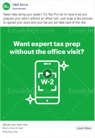H&R Block - Tax Services - Try H&R Block Online - Facebook Video Ad 2