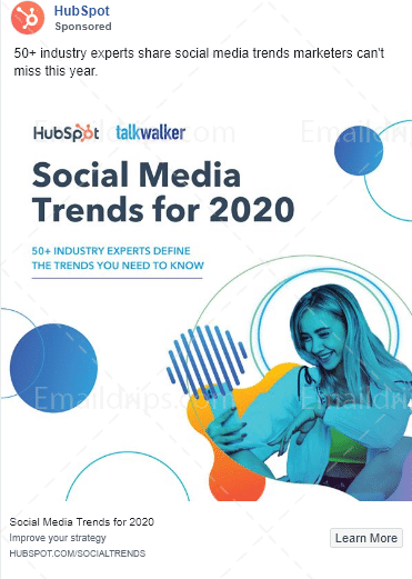 Hubspot - Social Media Trends - Lead Magnet - Facebook Ad