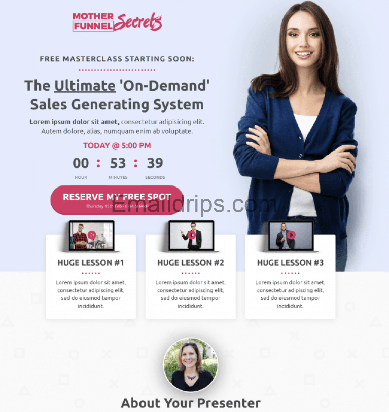 Auto Webinar Funnel Template 2