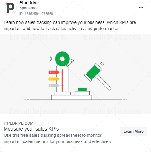 Pipedrive - Blog post - free sales tracking software - Facebook Ad