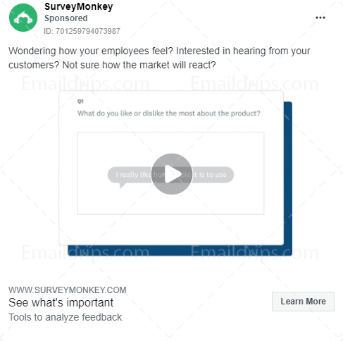 SurveyMonkey - Team plans - Facebook Ad