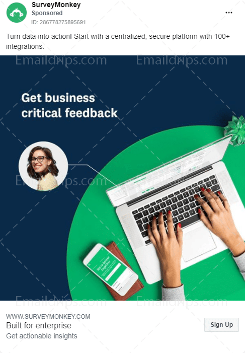 SurveyMonkey - Enterprise Plans - Facebook Ad