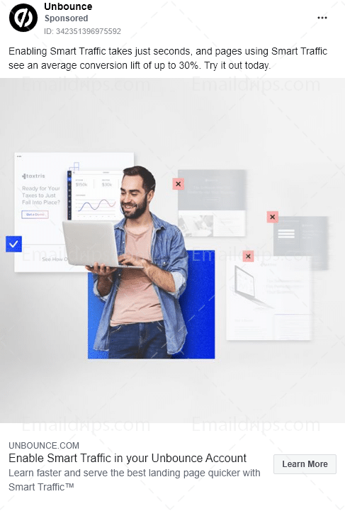 Unbounce - Free trial - Facebook Ad