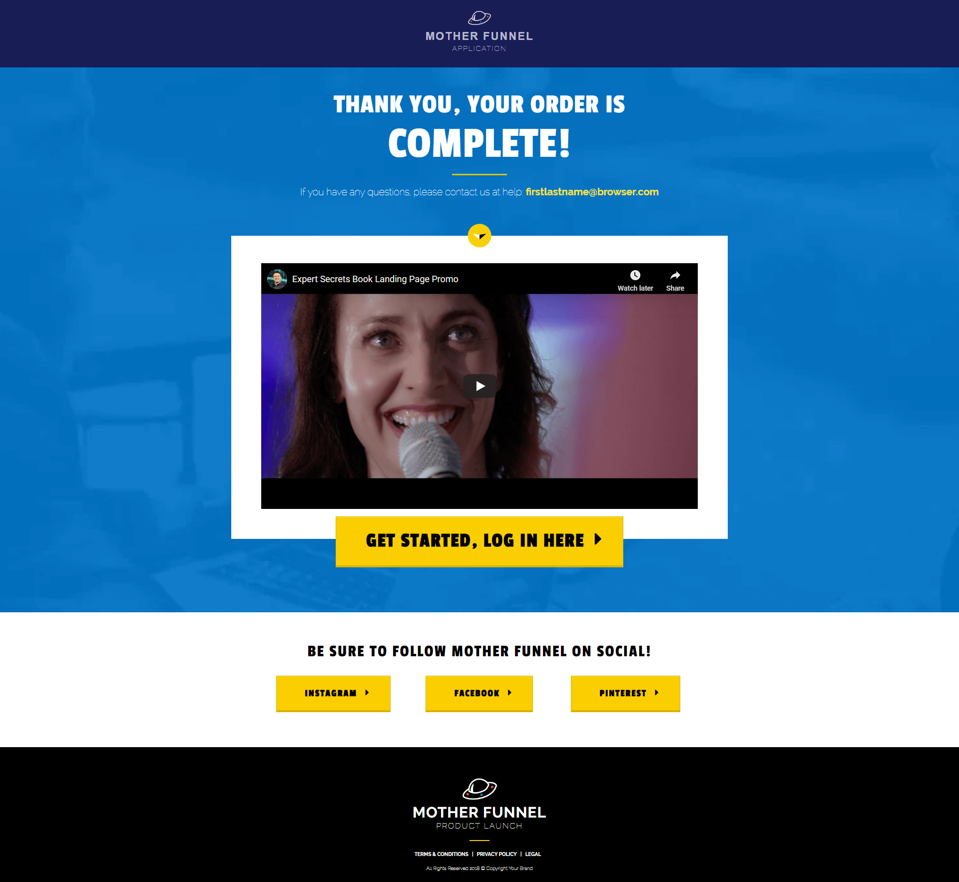 Application Funnel Template 1 – Emaildrips.com