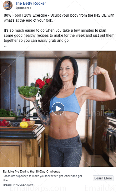 The Betty Rocker - 30 Day Challenge Mealplan - Facebook Video Ad 2